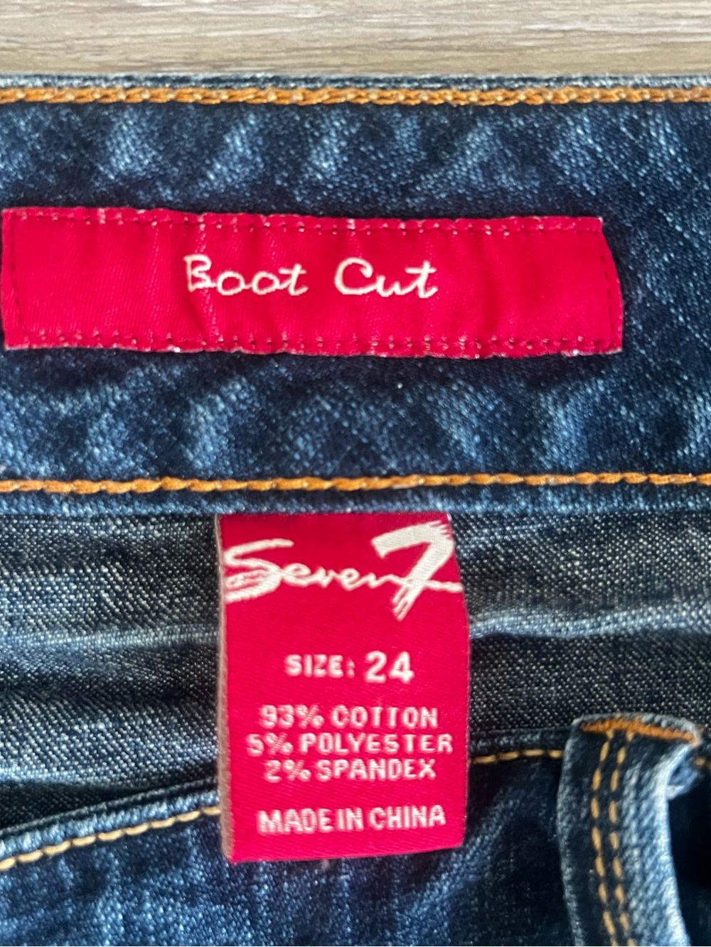 7 For All Mankind Dark Blue Boot Cut Jeans